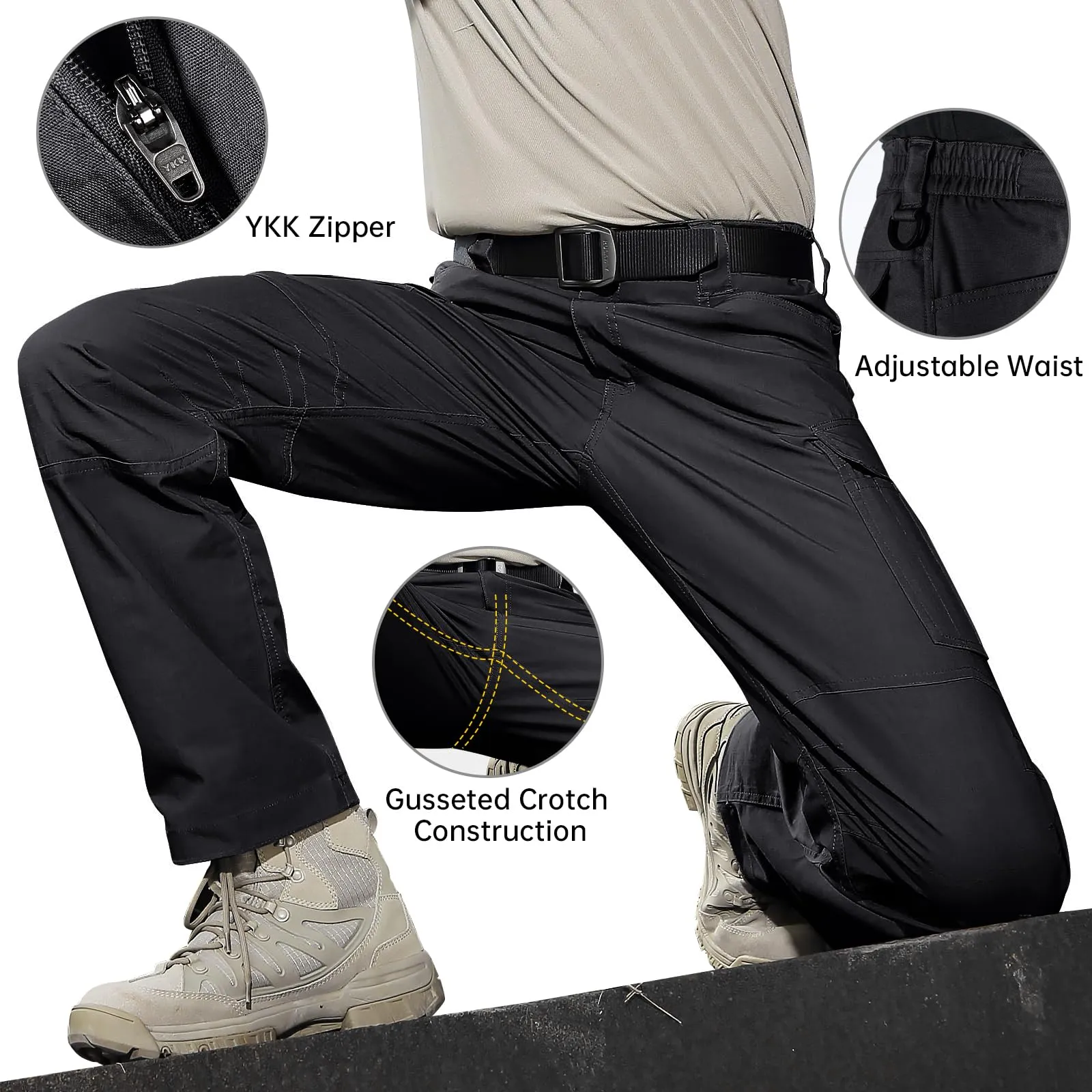 Men's Water Resistant Tactical Cargo Pants sold by Freesoldier product image thumbnail 4
