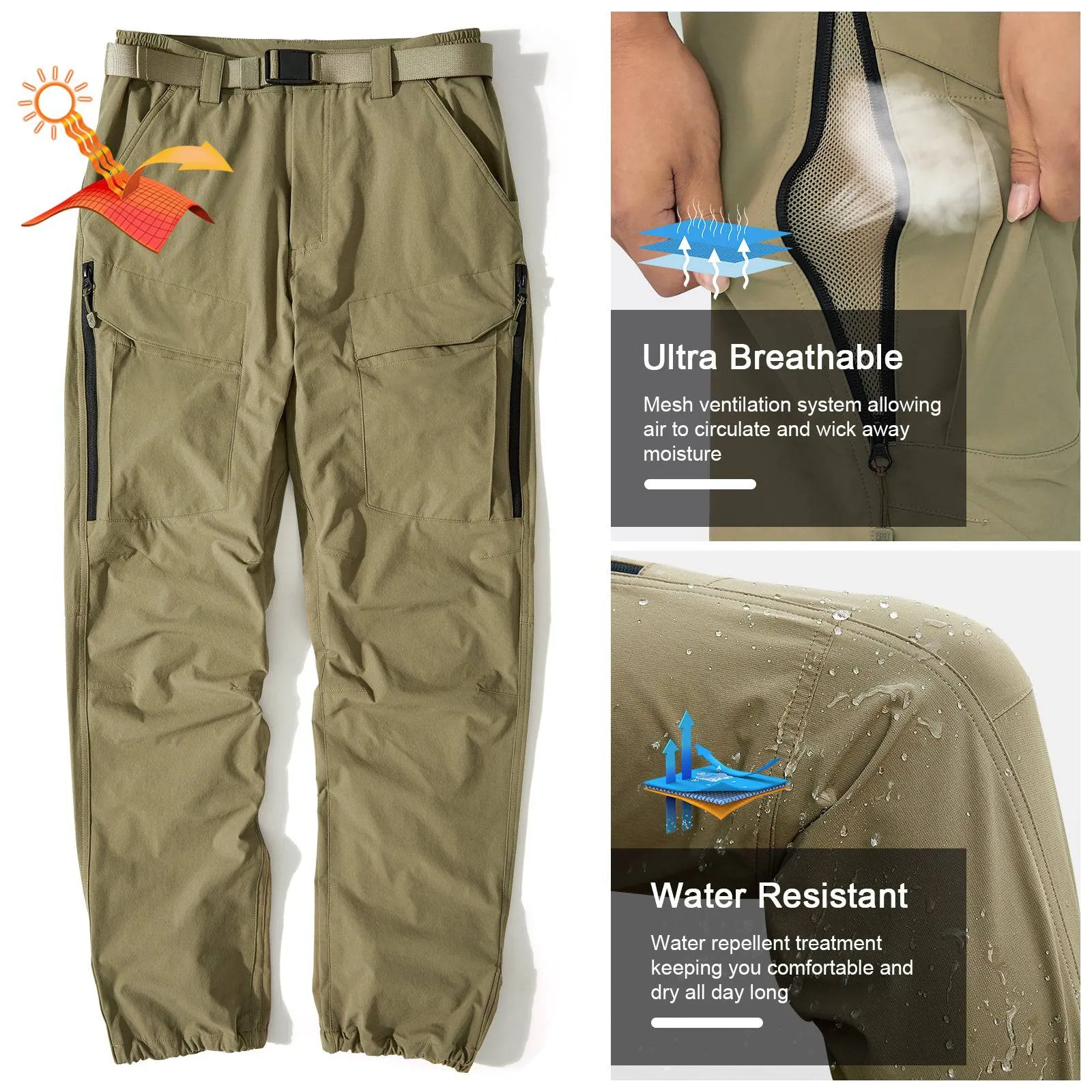 WINDCHASER Men's hem adjustable Hiking Pants sold by Freesoldier product image thumbnail 5