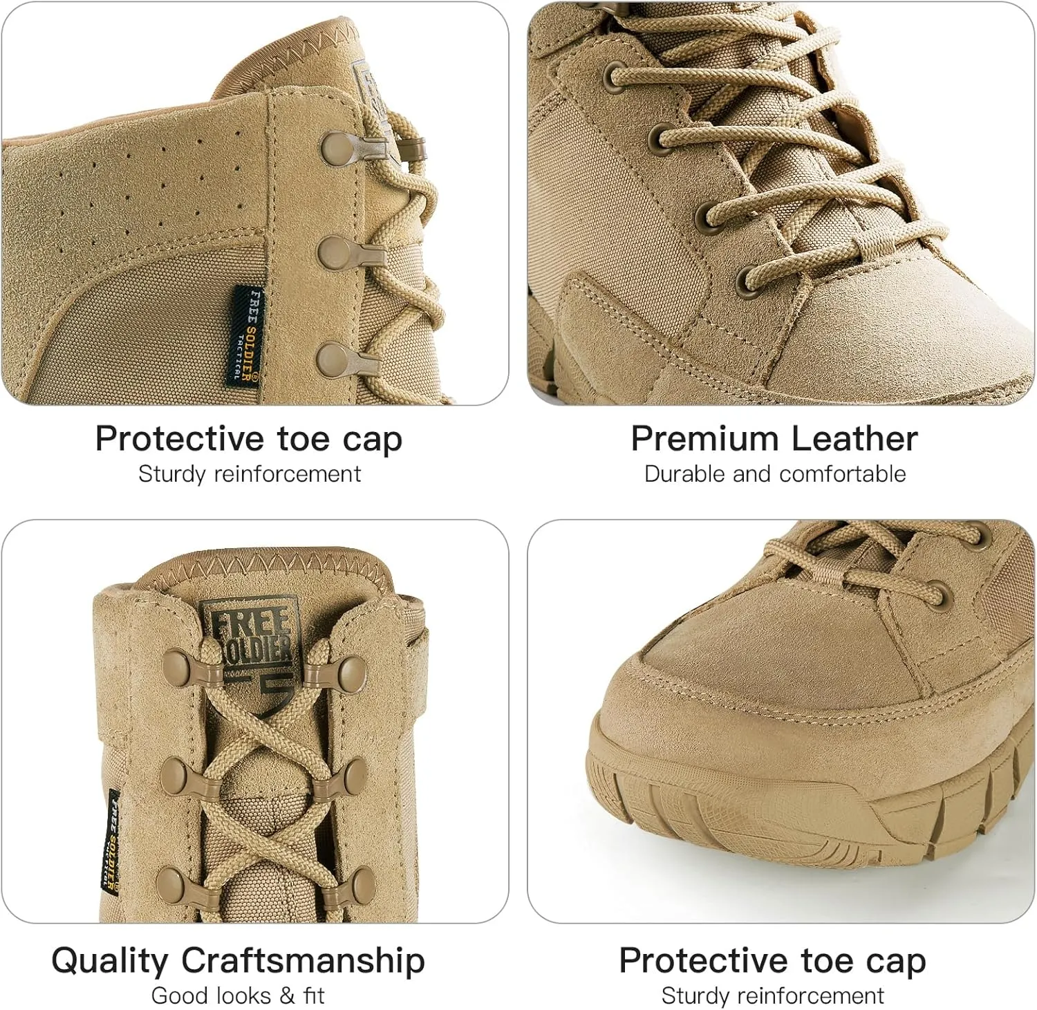 STORM II 8" Men’s Side Zip Military Work Boots sold by Freesoldier product image thumbnail 4