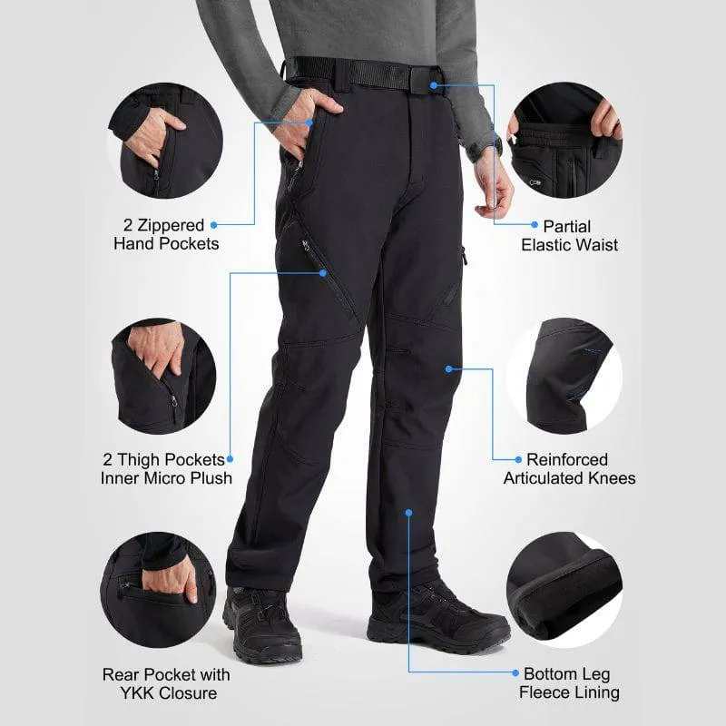 Hurricane Men‘s Waterproof Softshell Snow Ski Pants sold by Freesoldier product image thumbnail 3