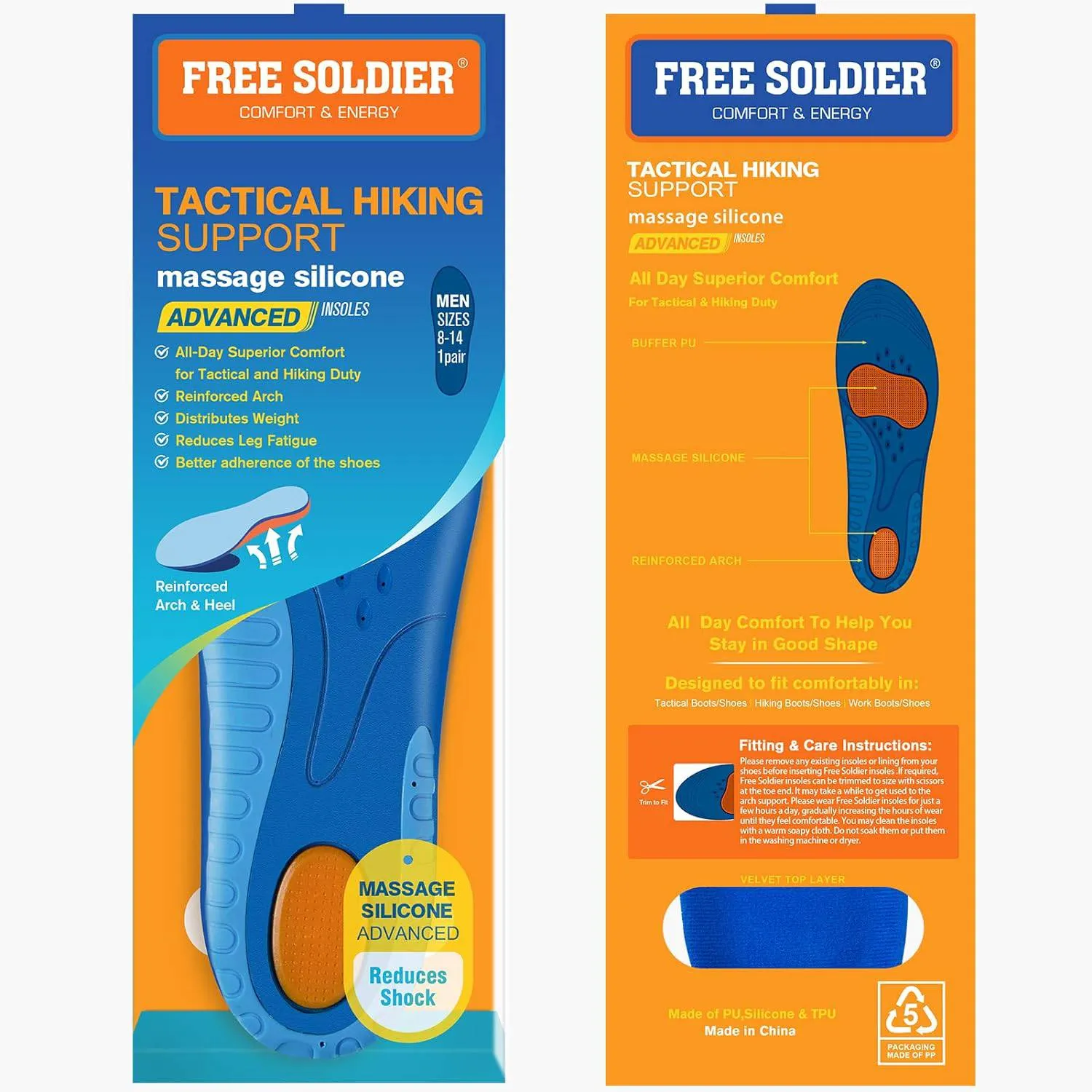 Arch Support Insoles for Men sold by Freesoldier product image thumbnail 2