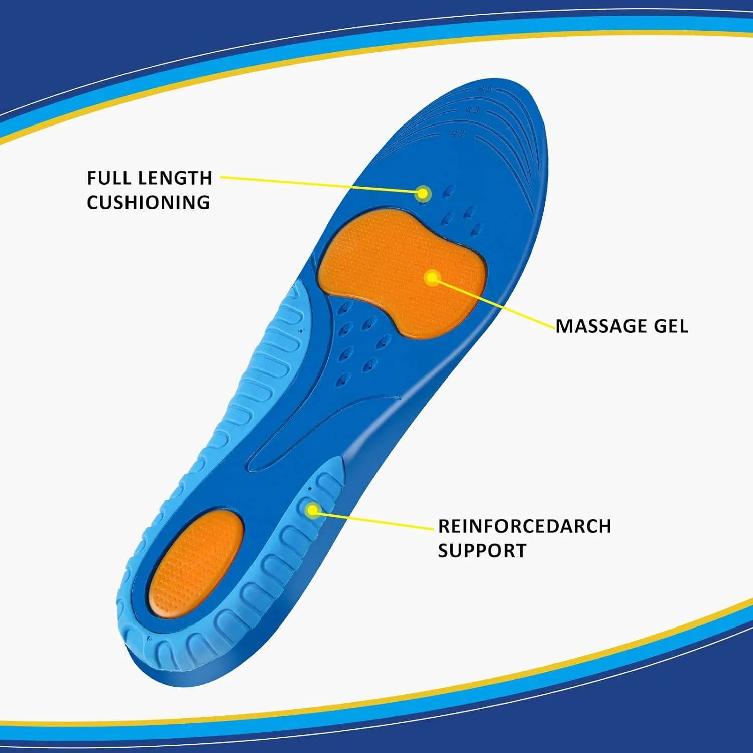Arch Support Insoles for Men sold by Freesoldier product image thumbnail 4