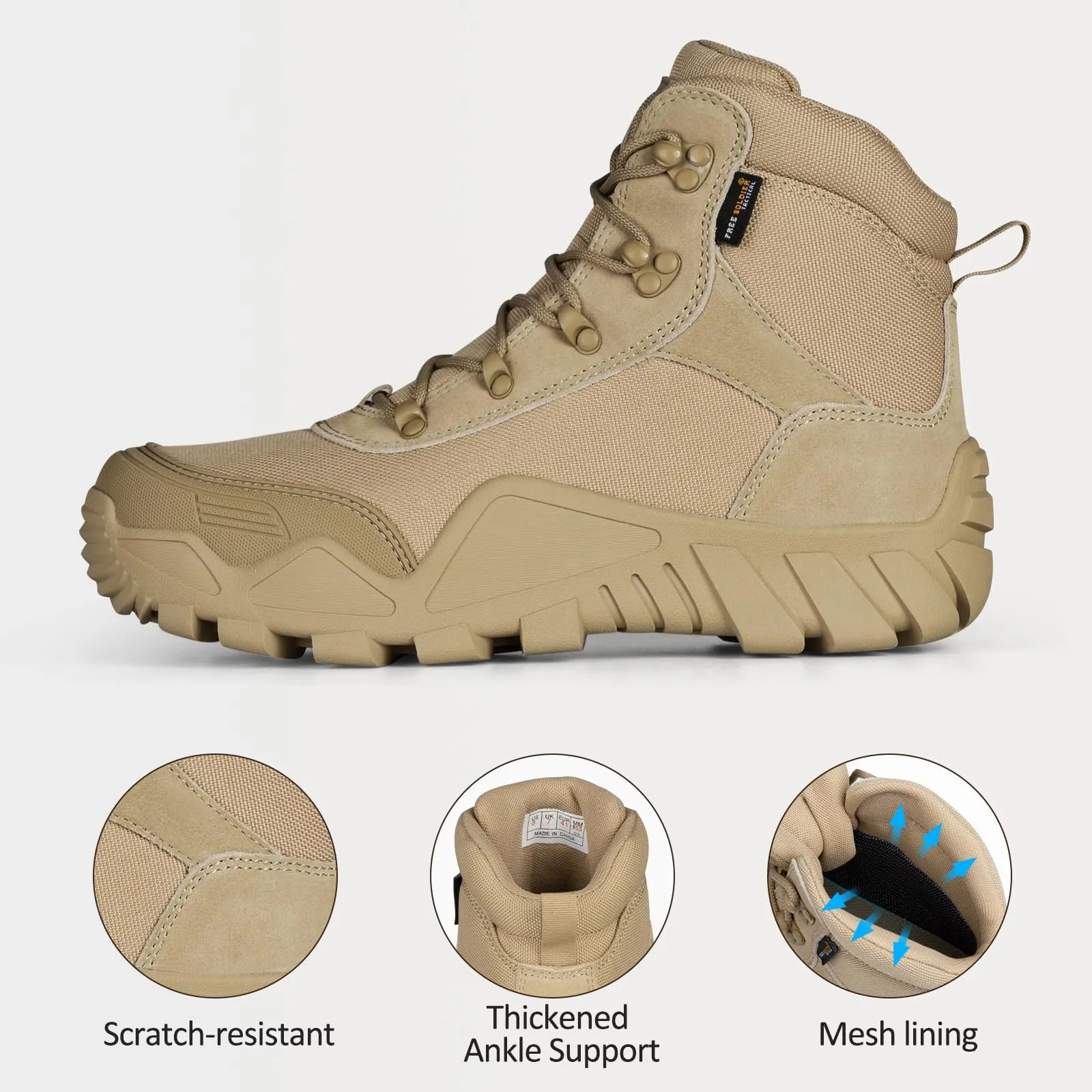 DRAGONBANE 4.6" Men’s Military Waterproof Working Boots sold by Freesoldier product image thumbnail 5