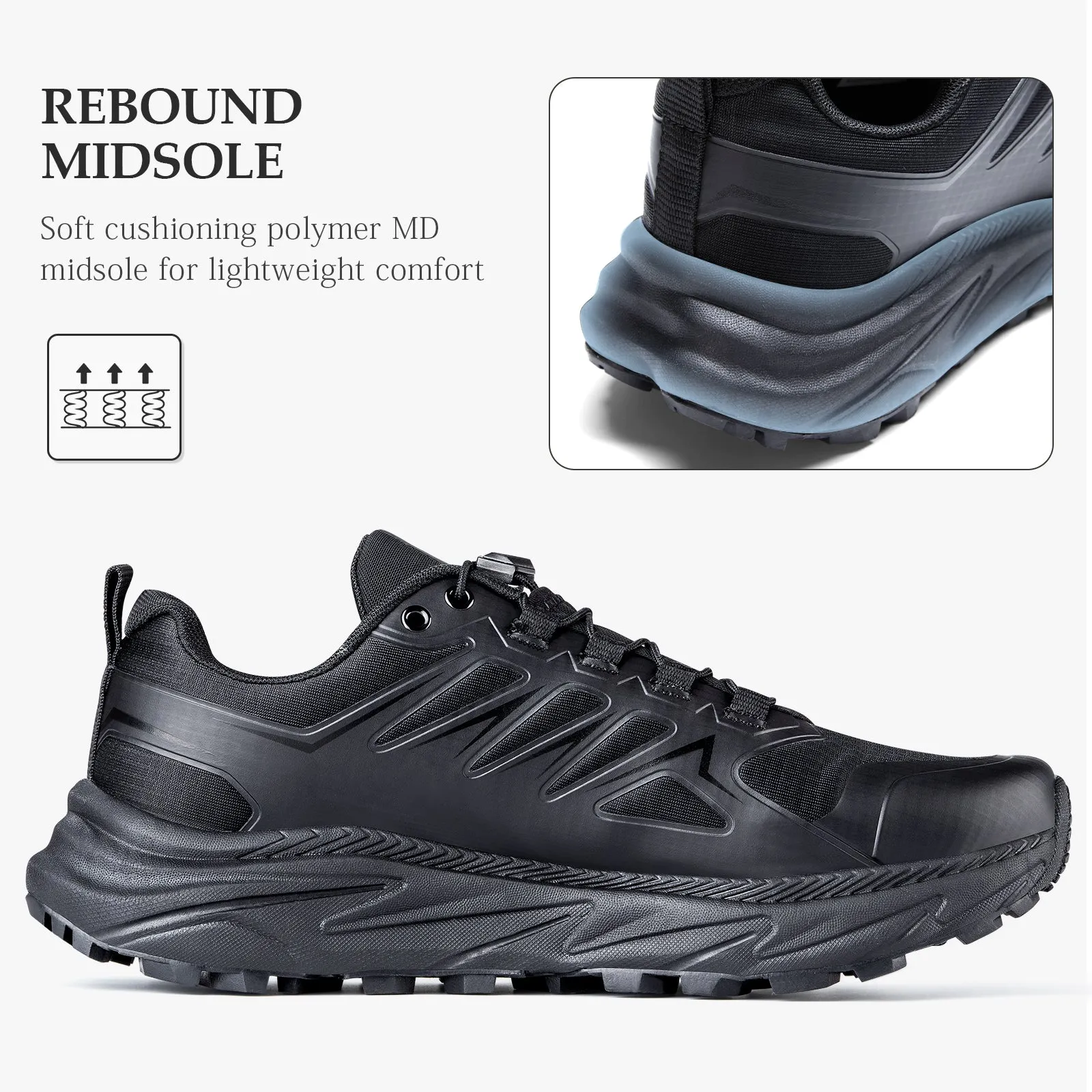 SRA Men's Trail Running Shoes - Lightweight Breathable Non-Slip Zero-Drop for Trail/Hiking sold by Freesoldier product image thumbnail 3