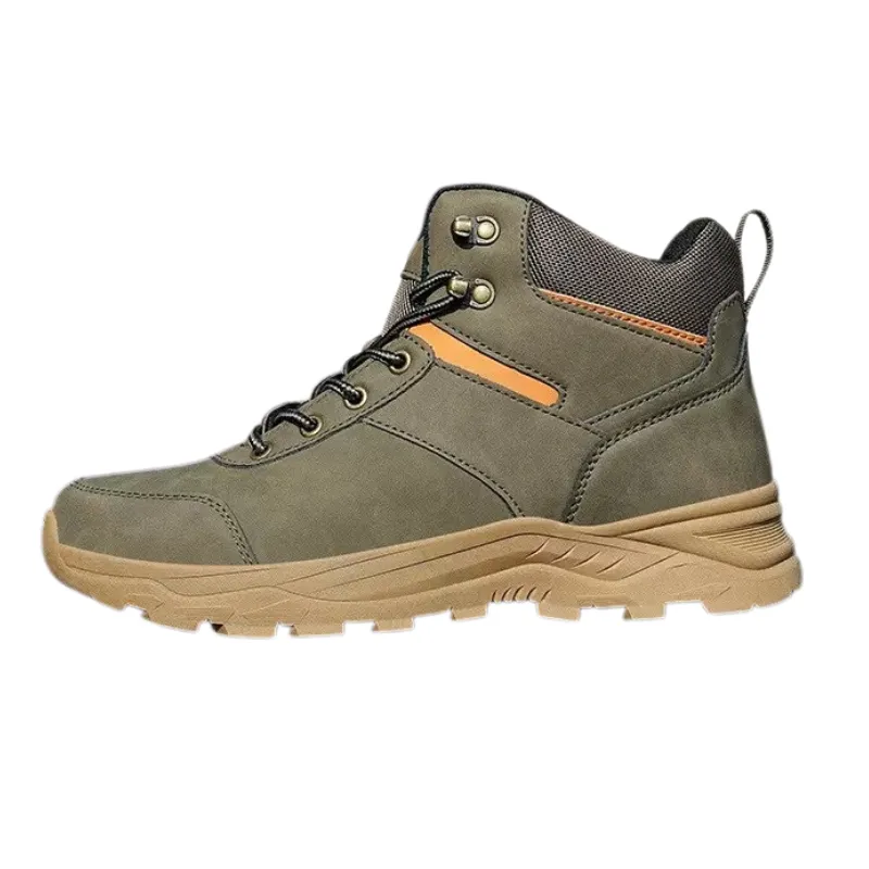 Men's shoes outdoor mountaineering shoes high-top hiking cross-country Martin shoes short boots fall and winter leather casual shoes sneakers sold by Freesoldier