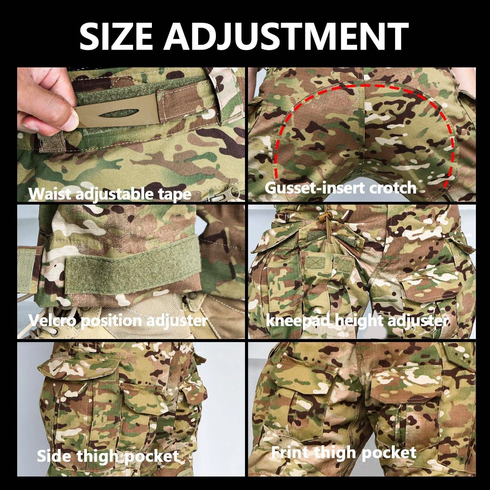 G3 Pro Men’s Combat Tactical Pants w/ Internal Knee Pads sold by Freesoldier product image thumbnail 4