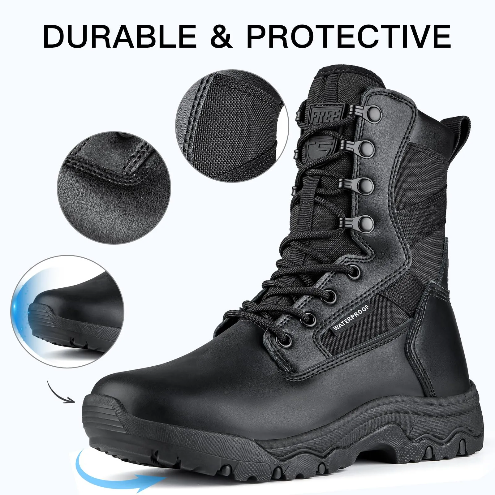 HOPPER 8" Women’s Military Waterproof Tactical Boots sold by Freesoldier product image thumbnail 3