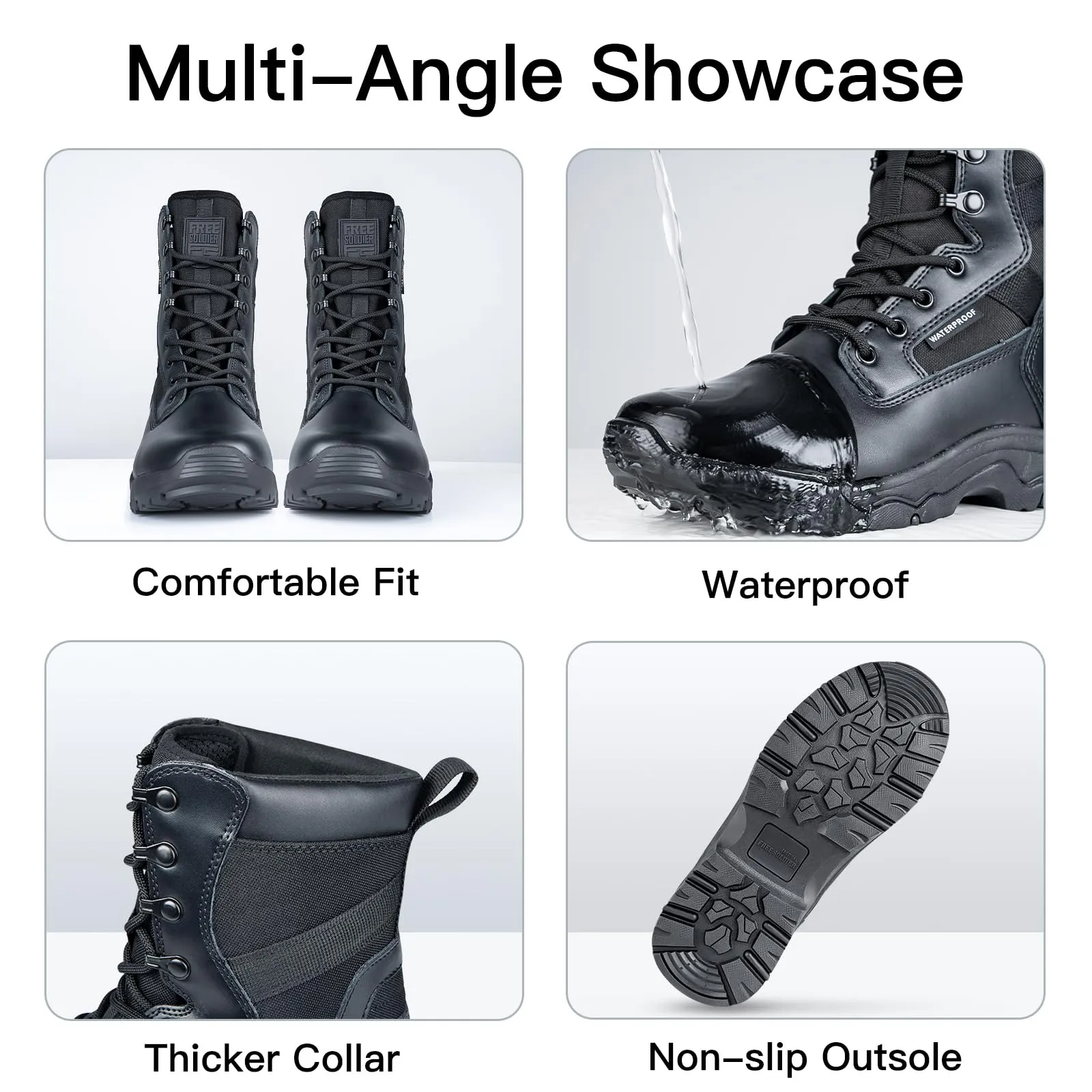 HOPPER 8" Women’s Military Waterproof Tactical Boots sold by Freesoldier product image thumbnail 4