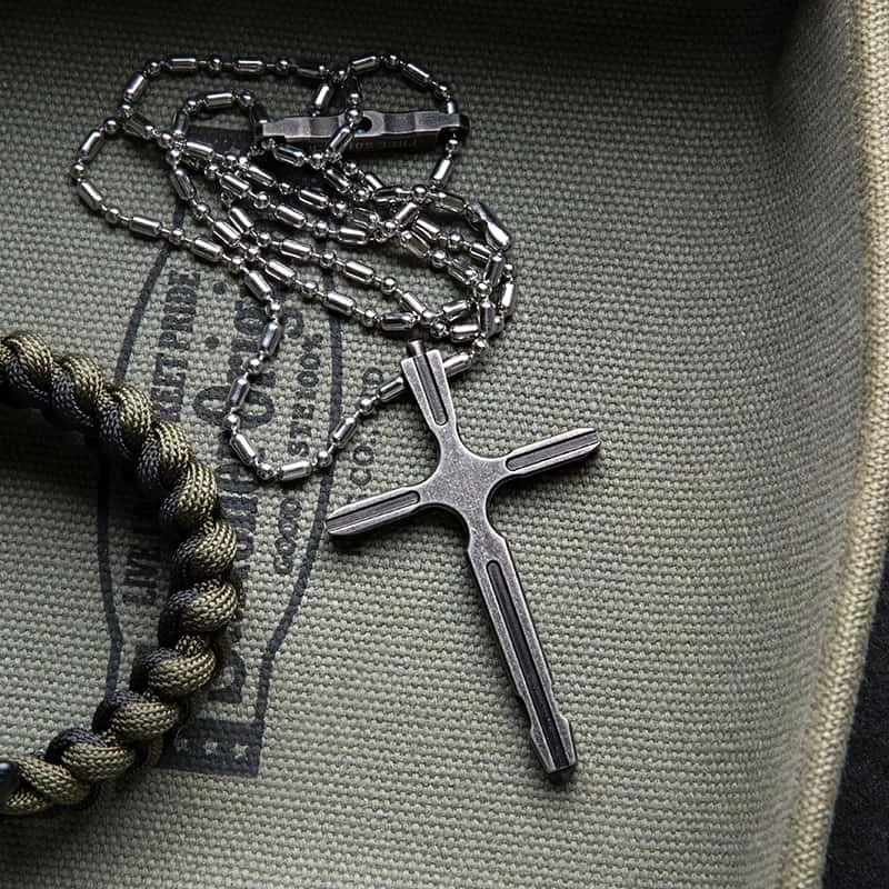 SteeL Cross Necklace sold by Freesoldier