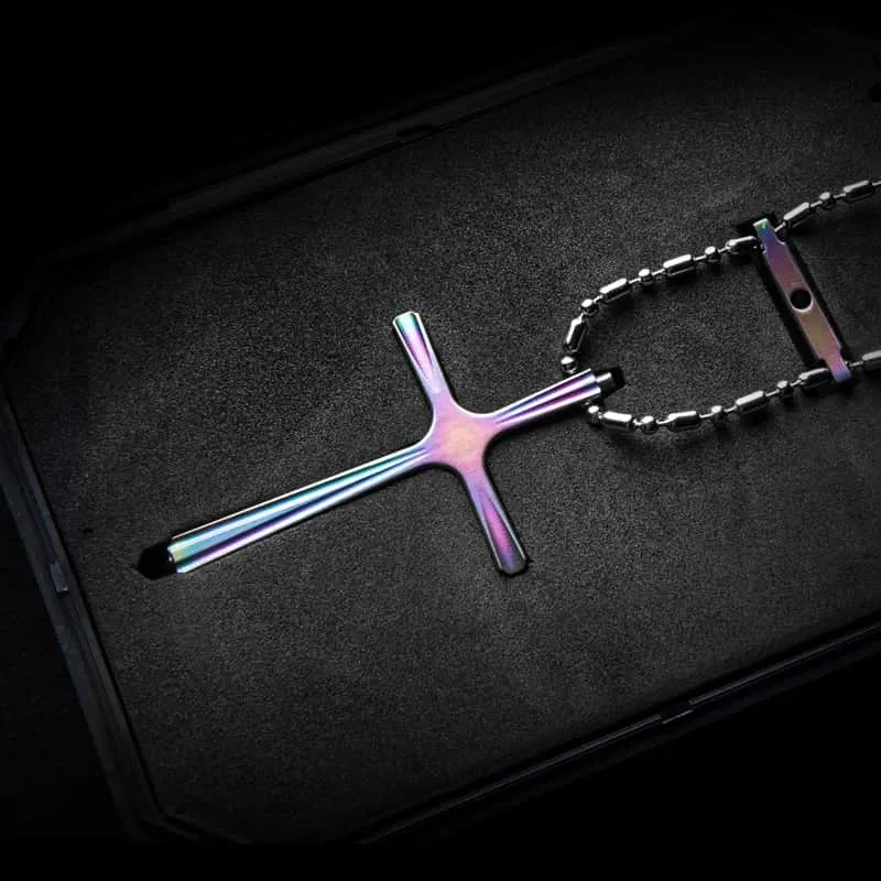 SteeL Cross Necklace sold by Freesoldier product image thumbnail 5