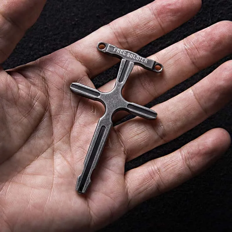 SteeL Cross Necklace sold by Freesoldier product image thumbnail 3
