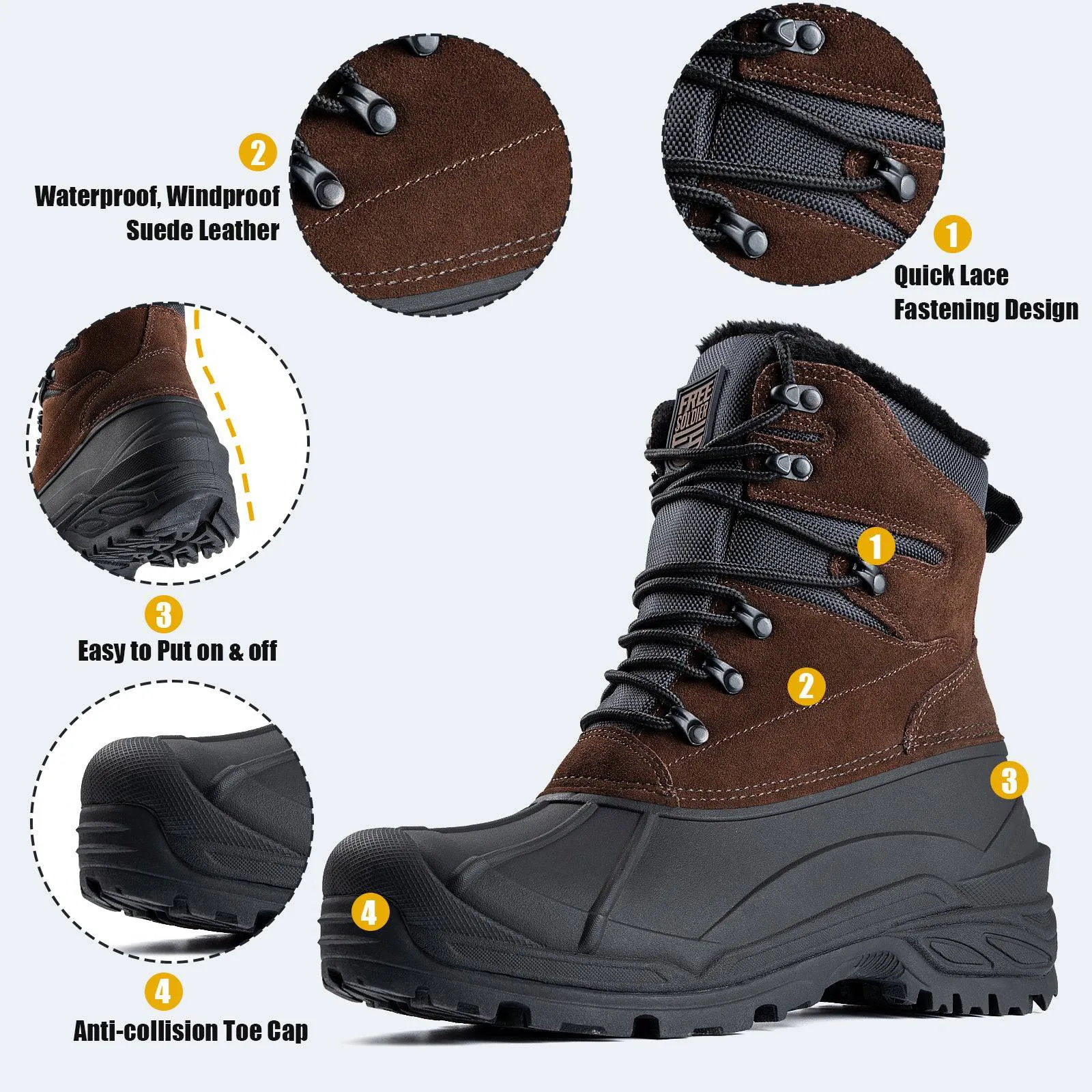 Gator Waterproof Winter Hiking Boots sold by Freesoldier product image thumbnail 5