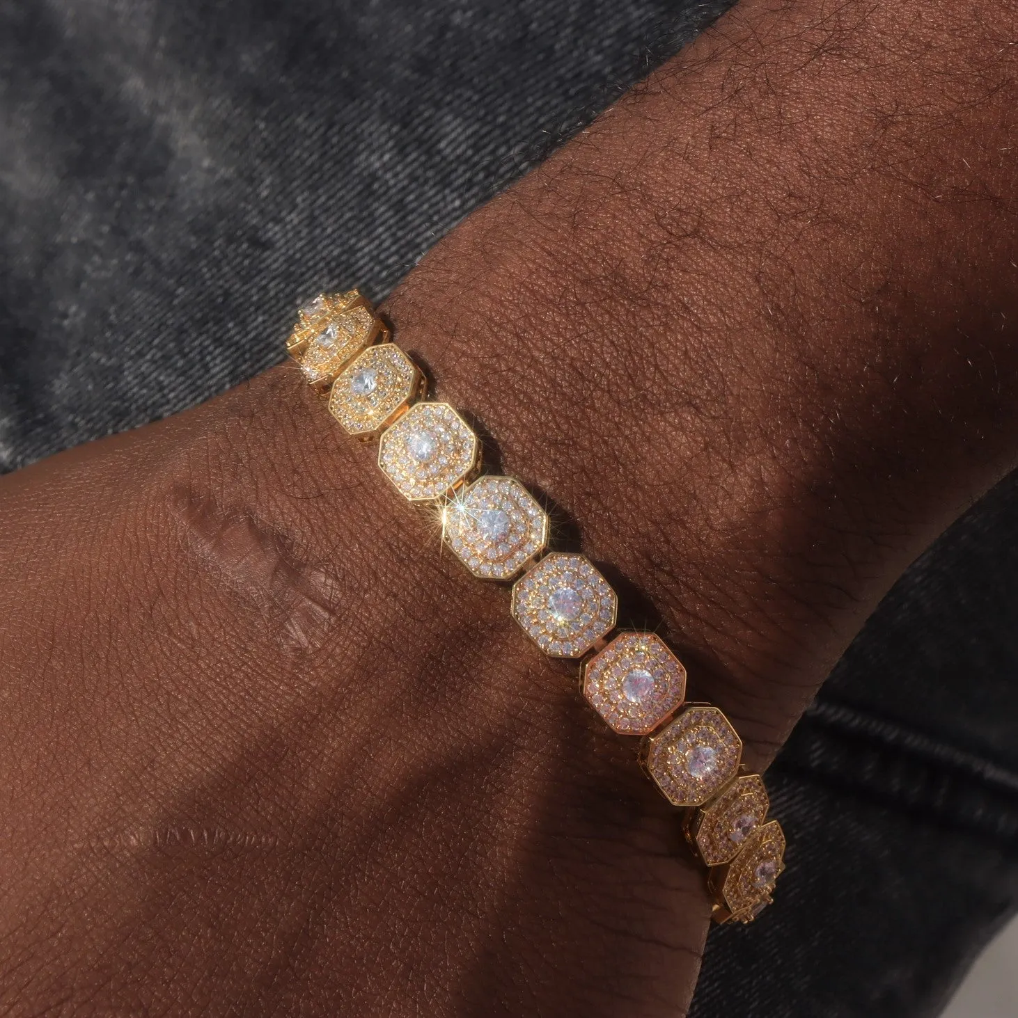 10mm Clustered Tennis Bracelet sold by Ghetluxe product image thumbnail 3