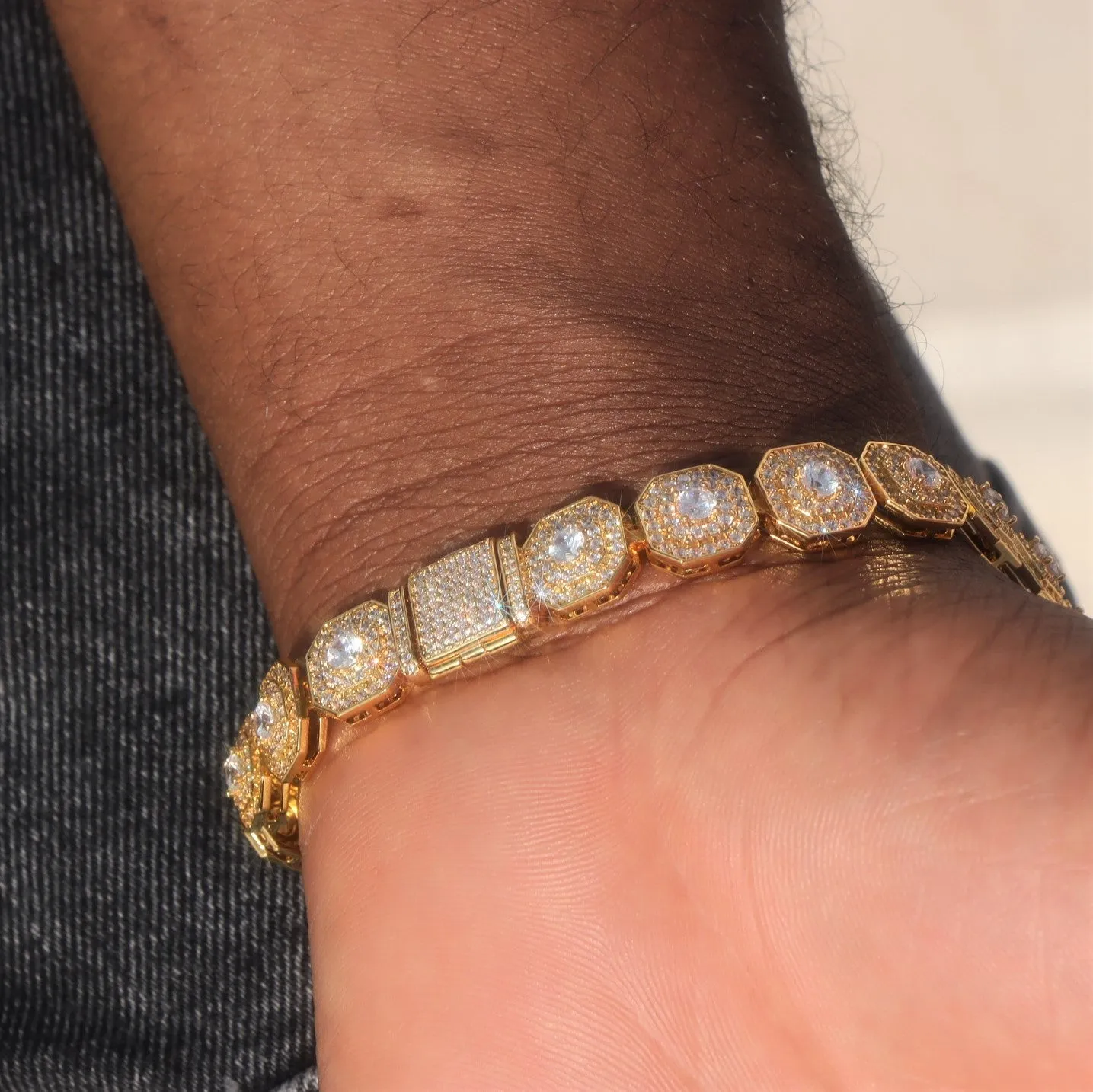 10mm Clustered Tennis Bracelet sold by Ghetluxe product image thumbnail 5