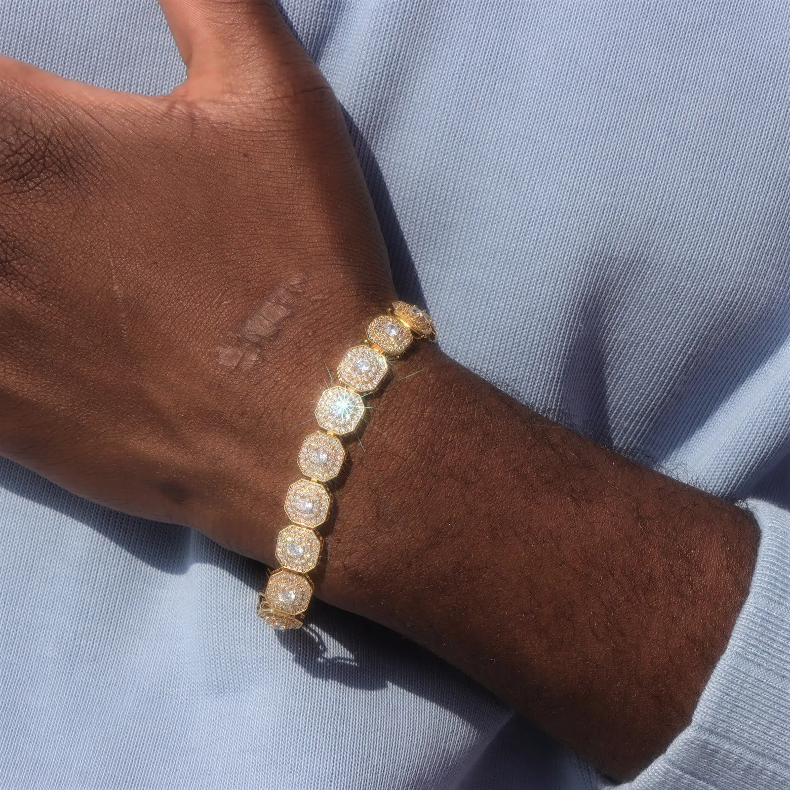 10mm Clustered Tennis Bracelet sold by Ghetluxe product image thumbnail 4