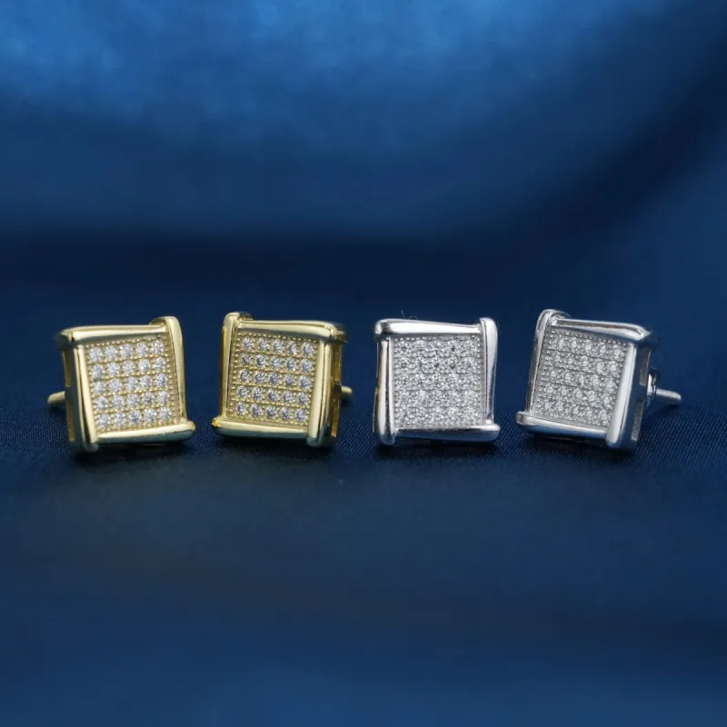 8.5mm Moissanite S925 Stud Earrings sold by Ghetluxe