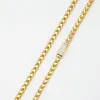 4mm S925 Franco Bracelet with Moissanite Clasp in White Gold sold by Ghetluxe