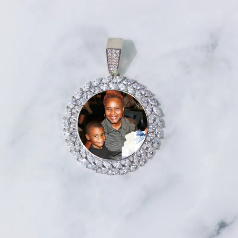 50mm Diamond Custom Photo Pendant sold by Ghetluxe