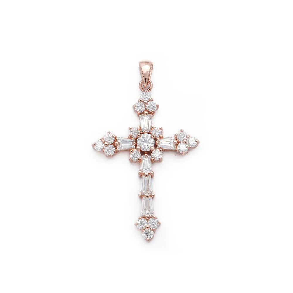 Moissanite Cross Pendant sold by Ghetluxe