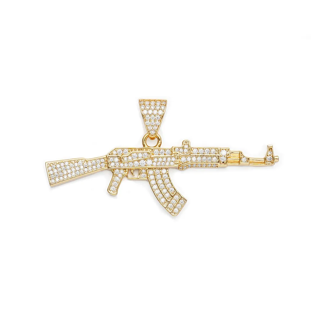 Iced AK-47 Pendant sold by Ghetluxe