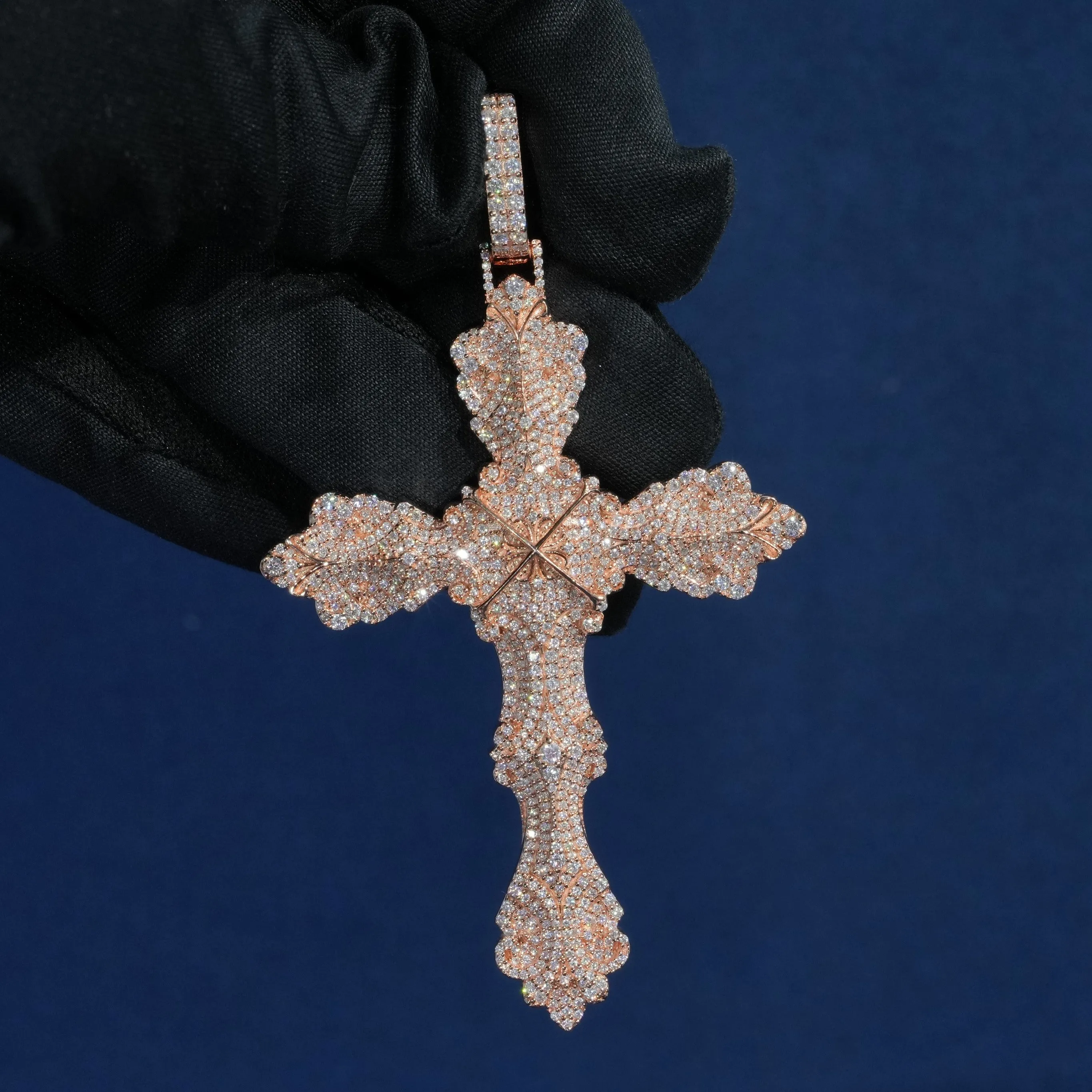 Moissanite S925 Cross Pendant sold by Ghetluxe product image thumbnail 2