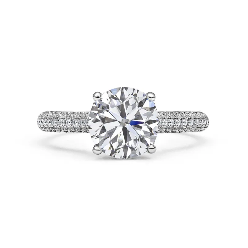Adorned Luxe Round Cut Moissanite Ring sold by Ghetluxe