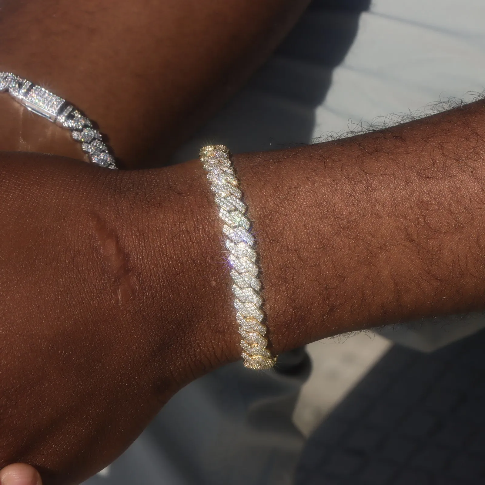 8mm Diamond Prong Cuban Bracelet sold by Ghetluxe product image thumbnail 5