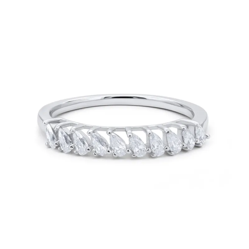 10 Stones Pear Cut Diamond Ring sold by Ghetluxe