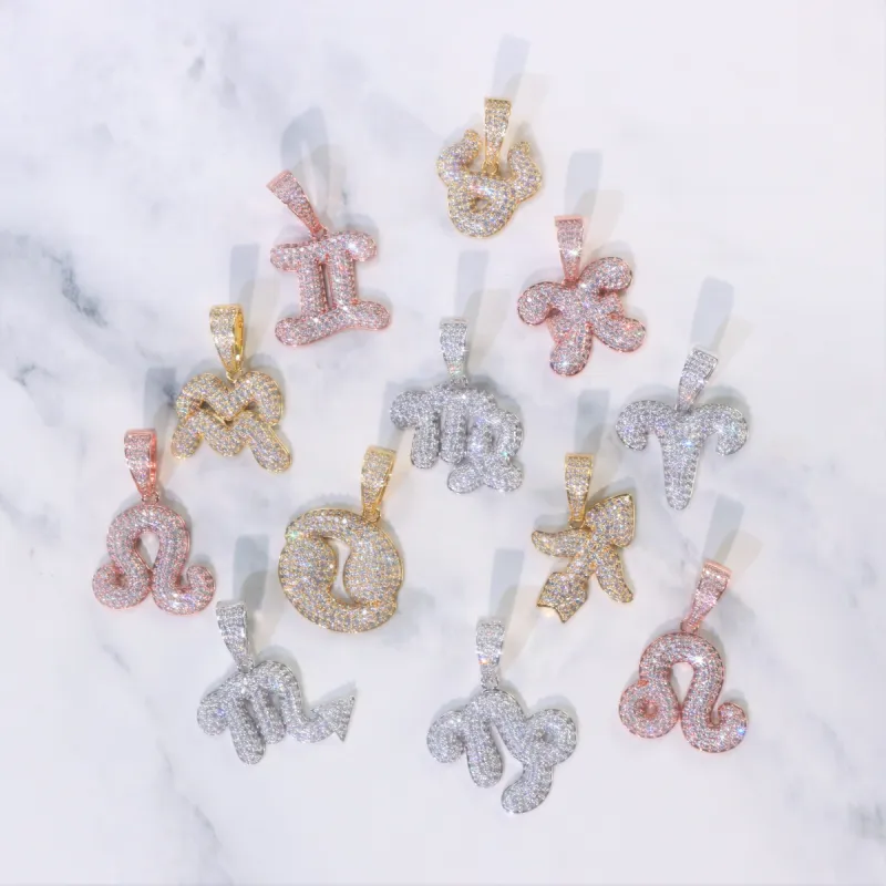 Women's Diamond Zodiac Pendant Necklace sold by Ghetluxe