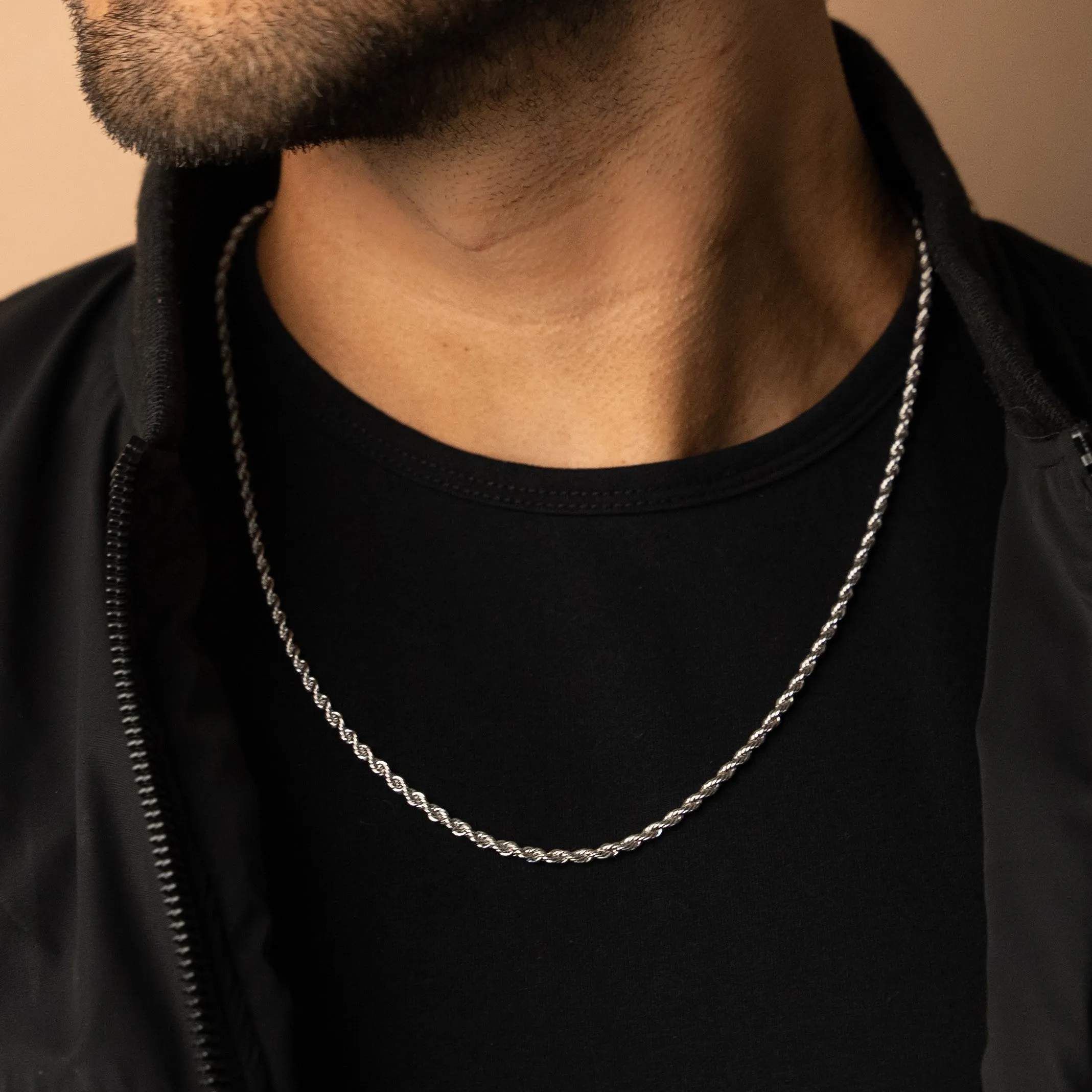3mm Rope Chain in White Gold sold by Ghetluxe product image thumbnail 2