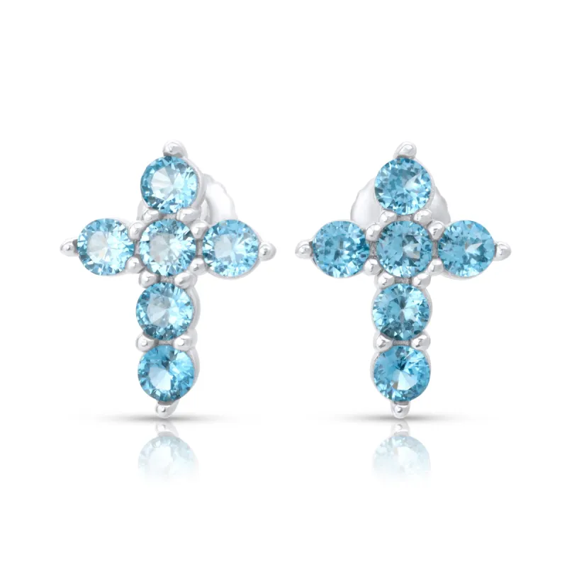 Micro Cross Stud Earrings sold by Ghetluxe