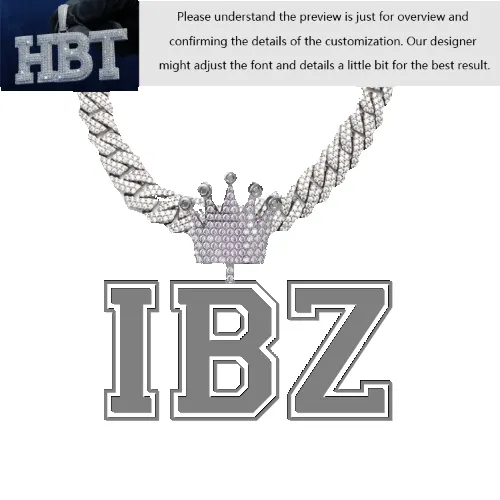 VVS Moissanite Custom Name Pendant in Sterling Silver sold by Ghetluxe