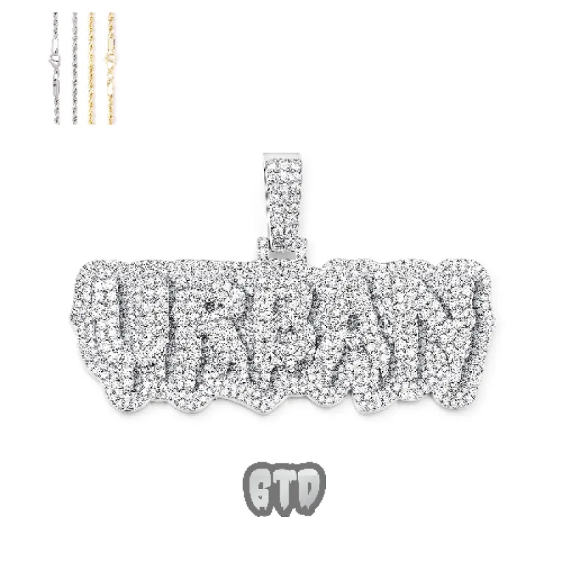 Custom Layered Drip Letter Pendant sold by Ghetluxe