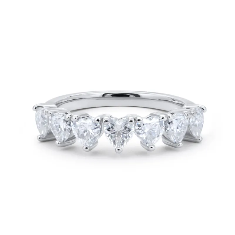 Seven Stone Heart Cut Diamond Ring sold by Ghetluxe