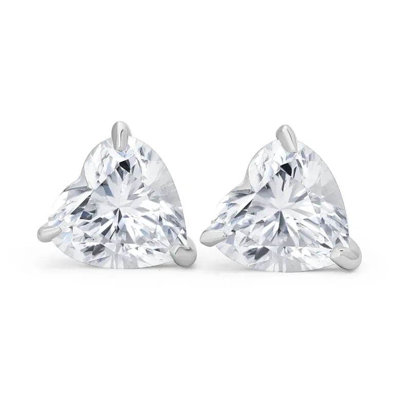 Heart Shape Moissanite Stud Earrings sold by Ghetluxe