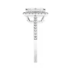 Adorned Halo Emerald Cut Moissanite Ring sold by Ghetluxe