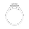 Adorned Halo Emerald Cut Moissanite Ring sold by Ghetluxe