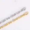 Women's 12mm Cross Bracelet in Gold sold by Ghetluxe