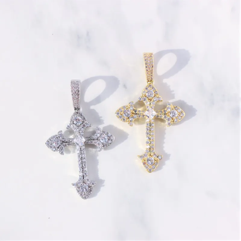 Micro Gothic Cross Pendant sold by Ghetluxe