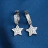 Diamond Star Drop Hoop Earrings sold by Ghetluxe