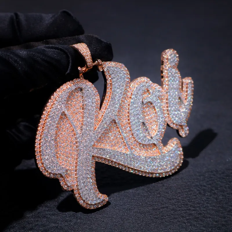 Groovy Script Custom Capitalized Name Pendant sold by Ghetluxe