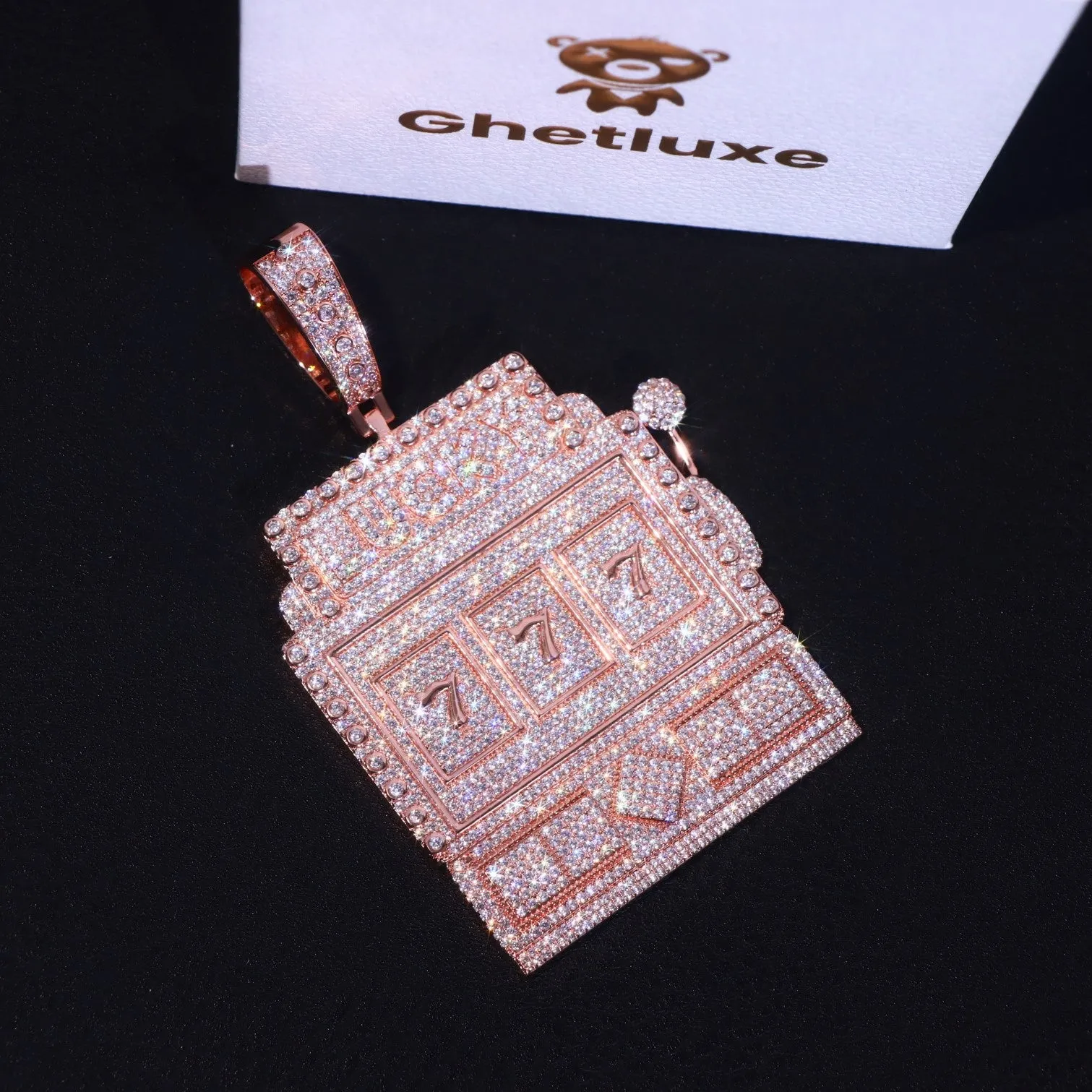 Full Iced Lucky 777 Pendant sold by Ghetluxe product image thumbnail 4