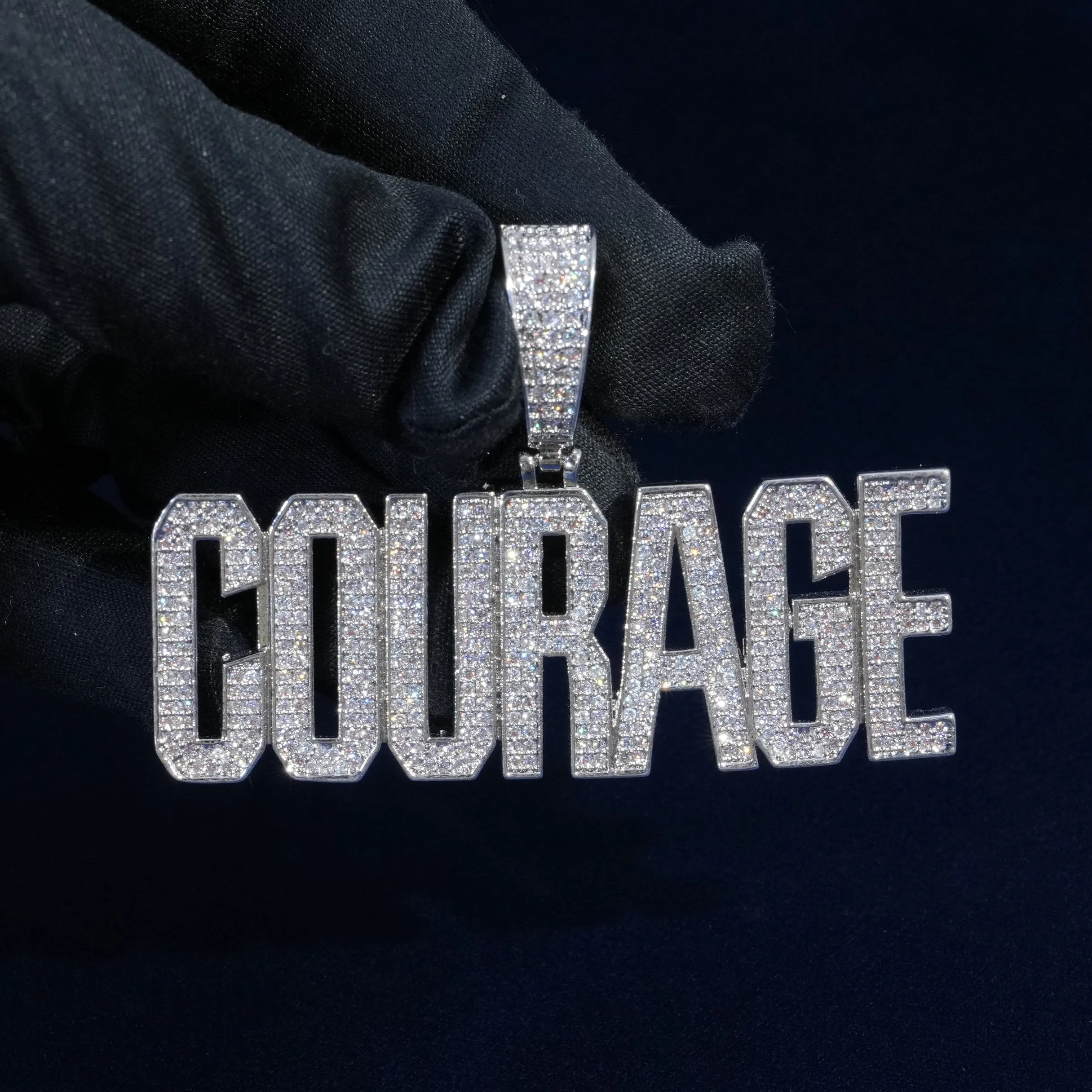 Diamond Courage Custom Name Pendant sold by Ghetluxe product image thumbnail 2