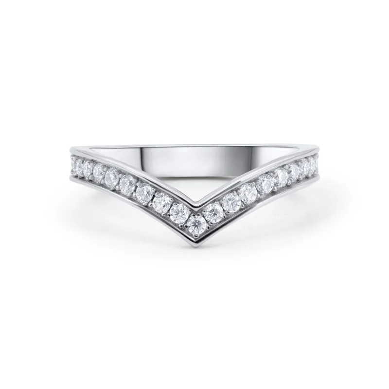 Curved Crown Diamond Eternity Wedding Band sold by Ghetluxe