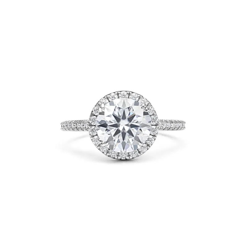 Adorned Luxe Halo Round Cut Moissanite Ring sold by Ghetluxe