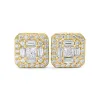Baguette Clustered Moissanite Stud Earrings sold by Ghetluxe