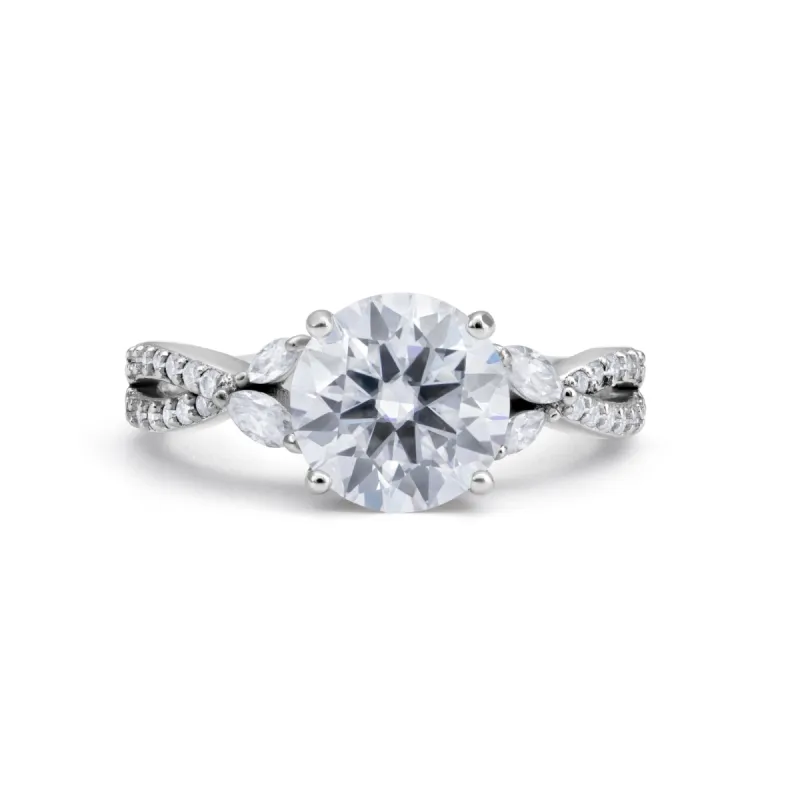 Luxe Willow Round Cut Moissanite Ring sold by Ghetluxe