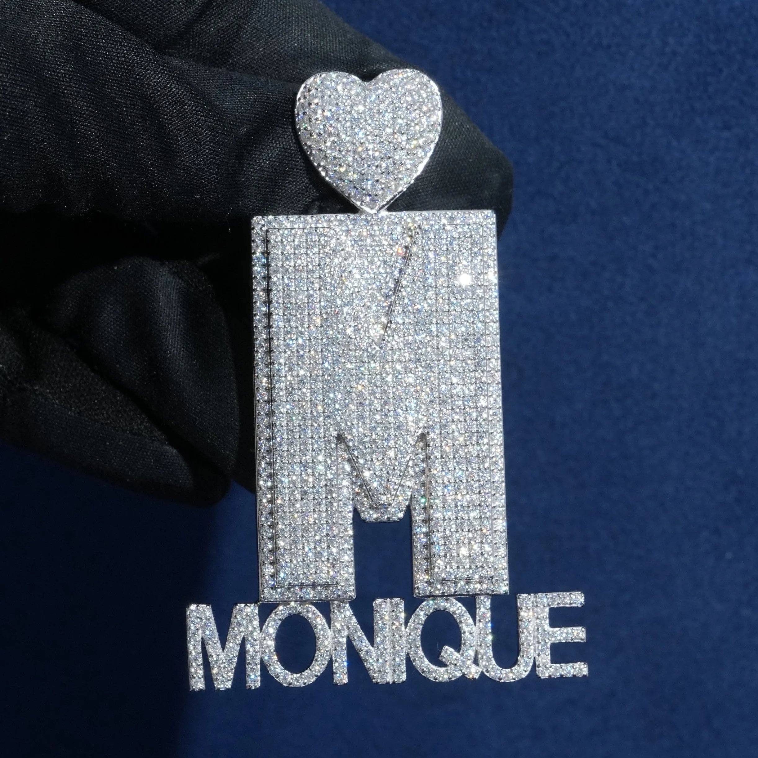 Diamond Custom Monogram Name Pendant sold by Ghetluxe product image thumbnail 3