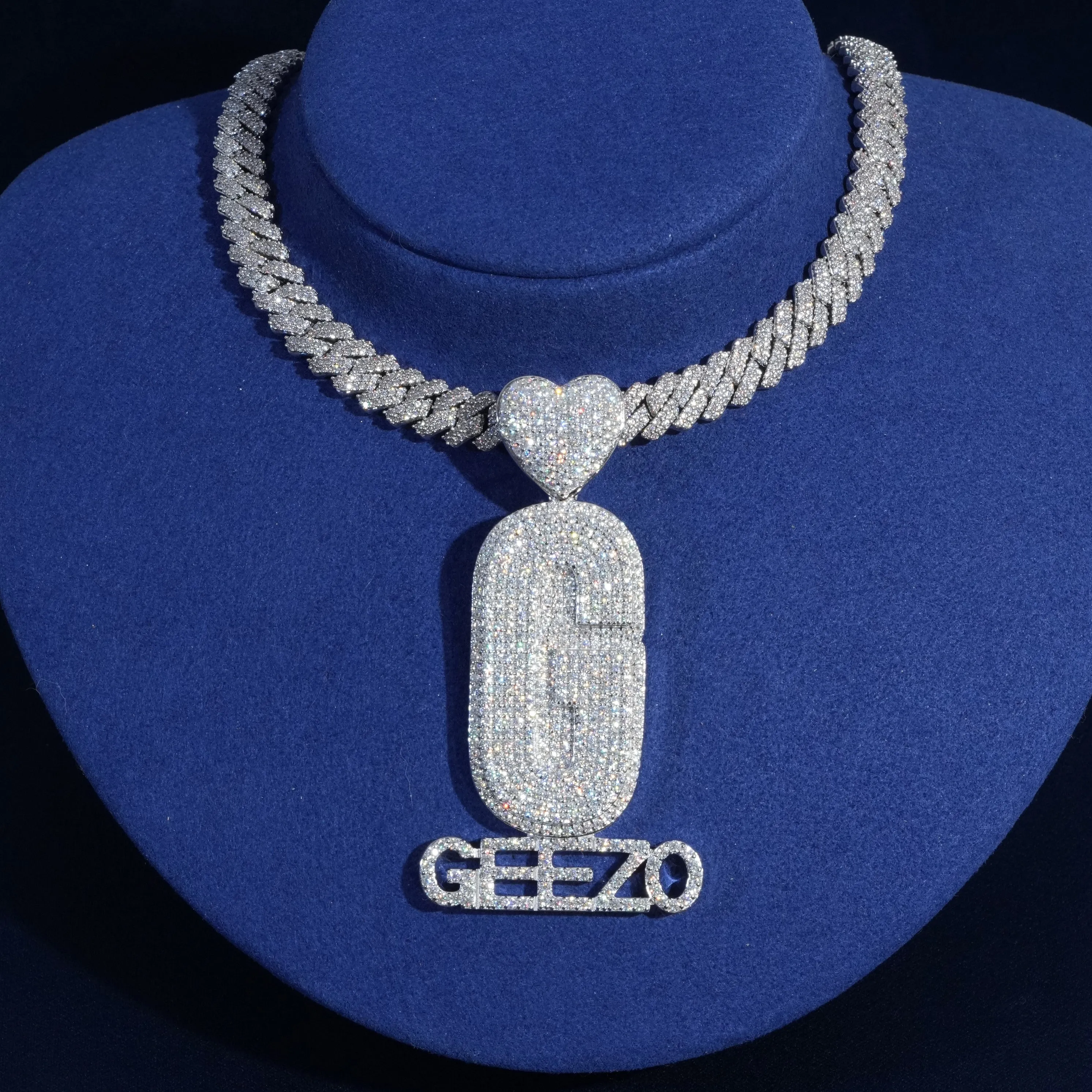 Diamond Custom Monogram Name Pendant sold by Ghetluxe product image thumbnail 4