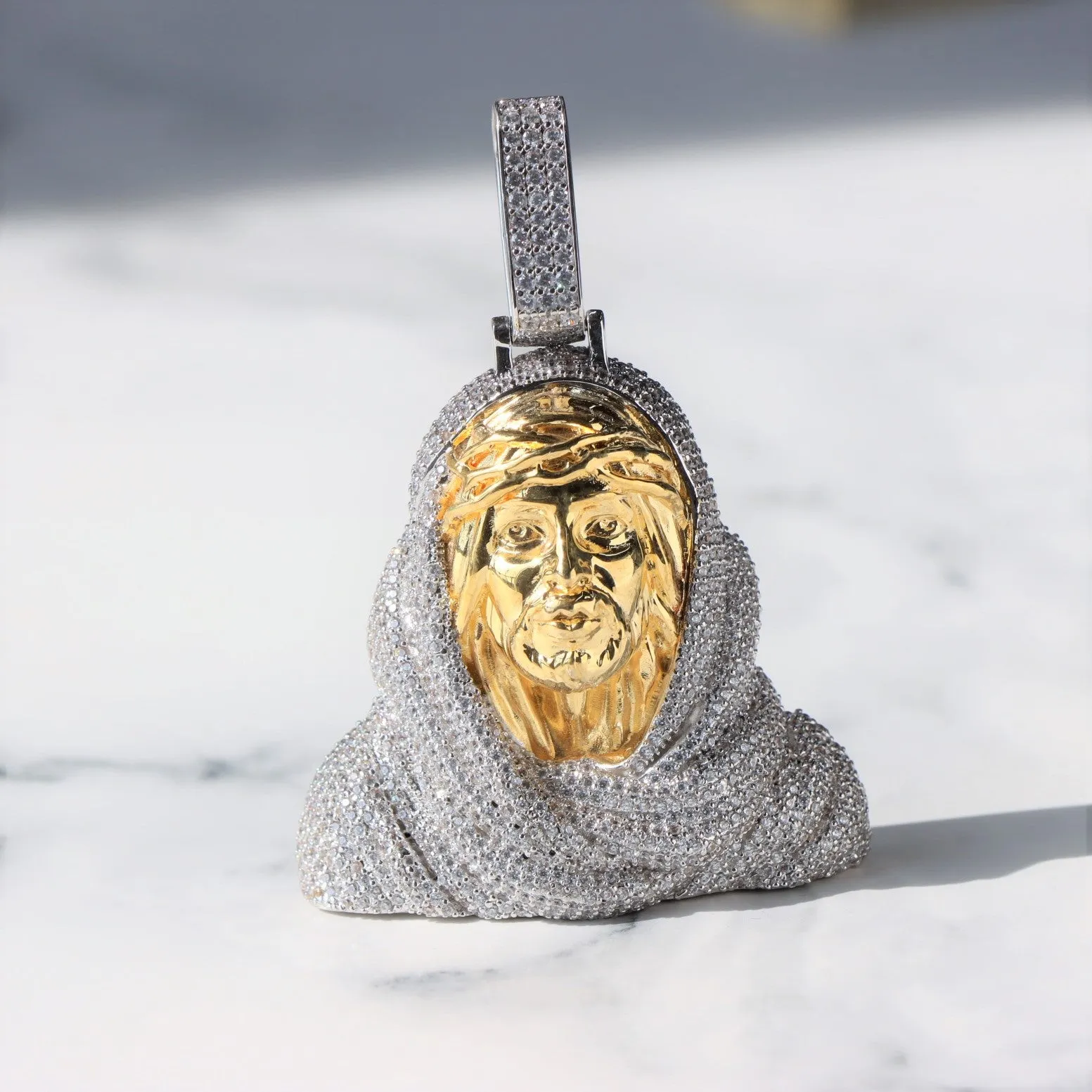 3D Iced Jesus Pendant sold by Ghetluxe